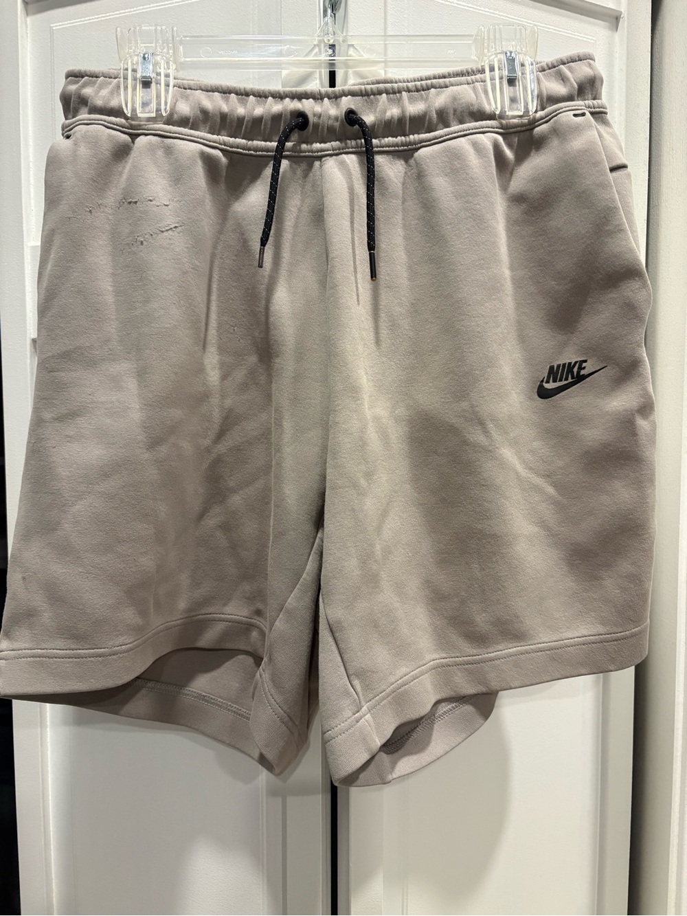 Nike Light Gray Athletic Drawstring Shorts